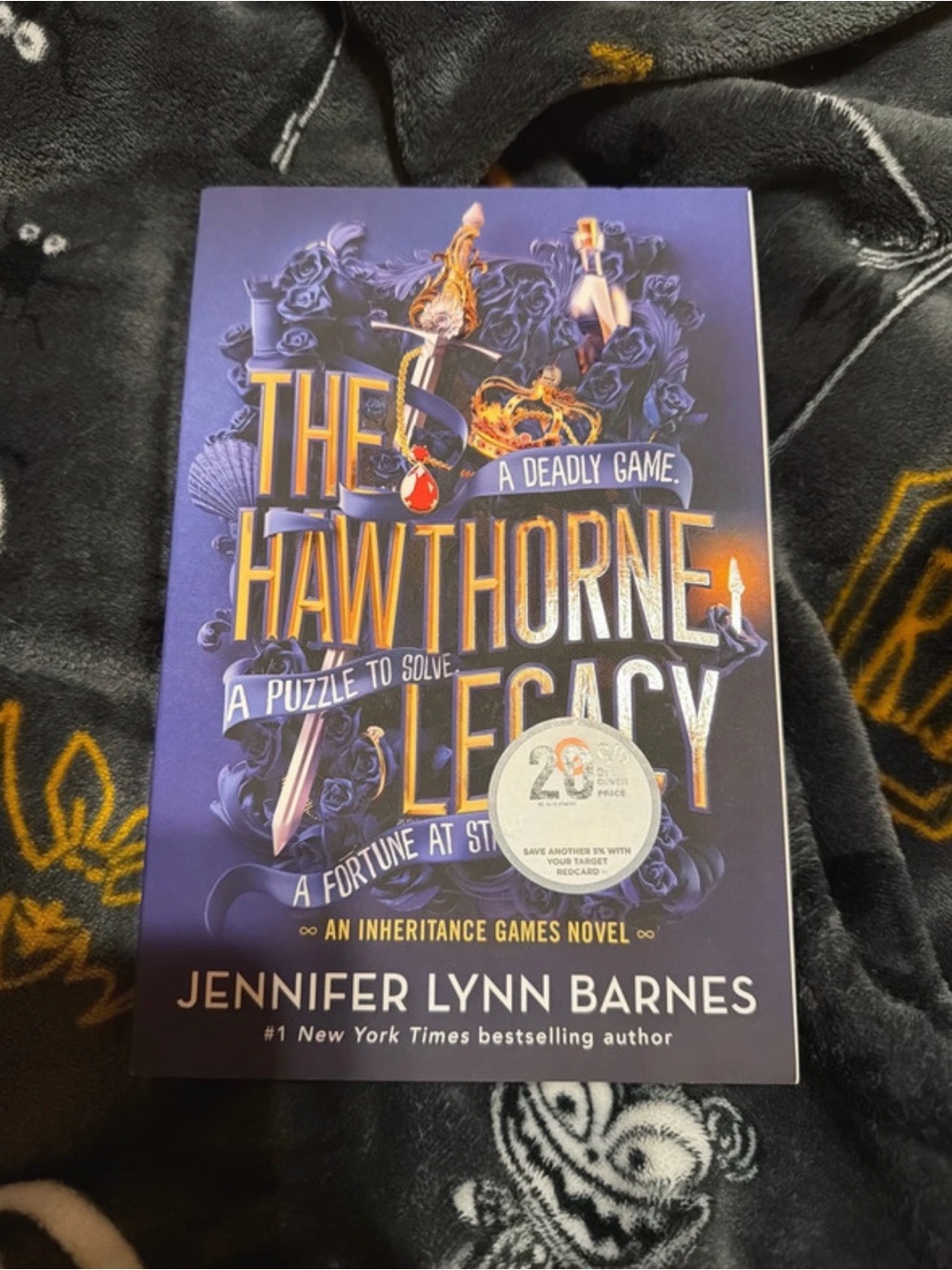 Target Purple and Gold "The Hawthorne Legacy" Puzzle Novel